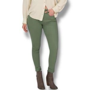 Seven7 Size 10 Lichen Green Skin-Fit Denim High Rise Skinny Super Soft Stretch